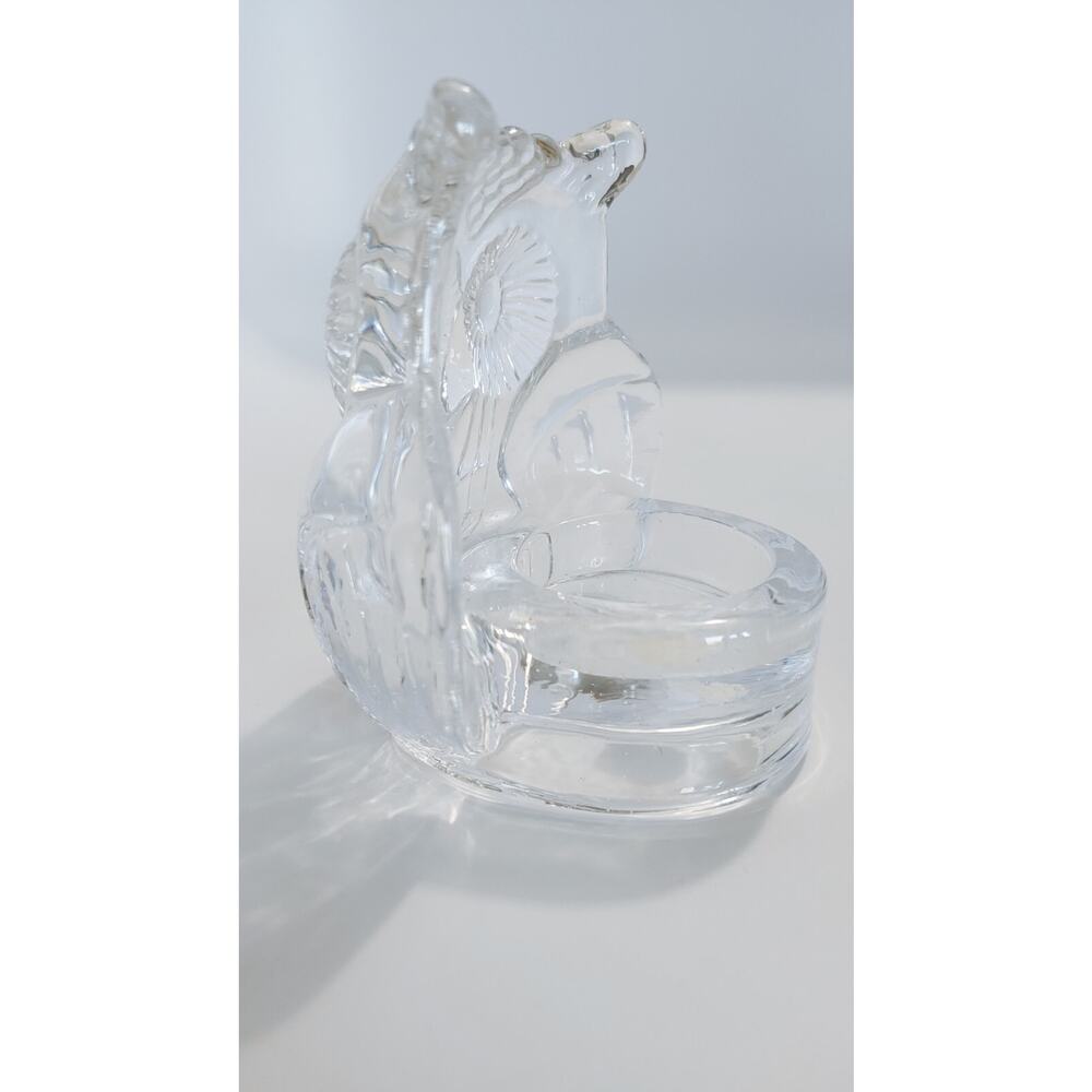 Party Lite Owl Candle Holder Glass-Battery Operated Votive Candle Included-4" - Picture 8 of 16